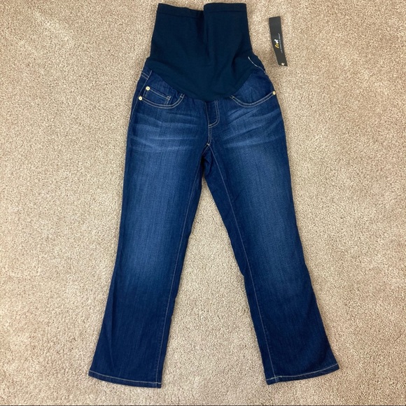 led Full Panel Crop Flare Bootcut Maternity Jeans - Picture 1 of 13